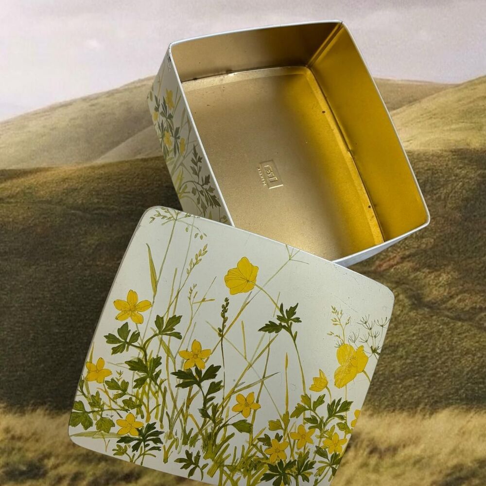 Cottagecore Boho Fairy Emma Bridgewater Wild Flowers Deep Rectangular Tin